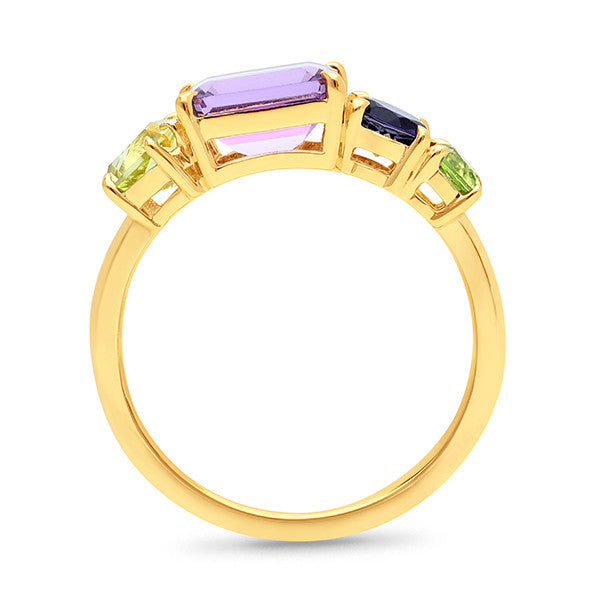 Orchid – Gemstone Cluster Ring (made to order)