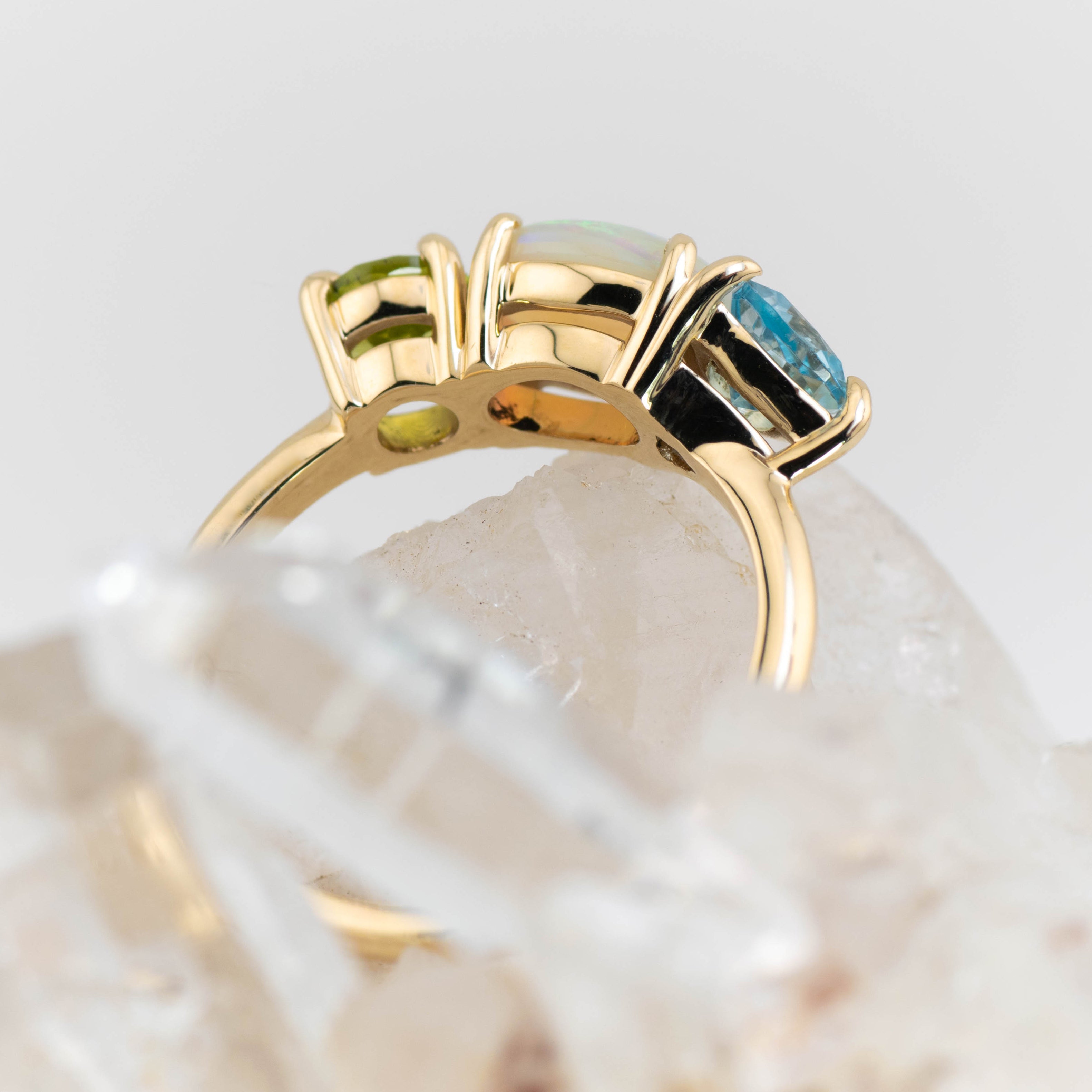 Adelaide – Opal & Gemstone Cluster Ring (in stock)