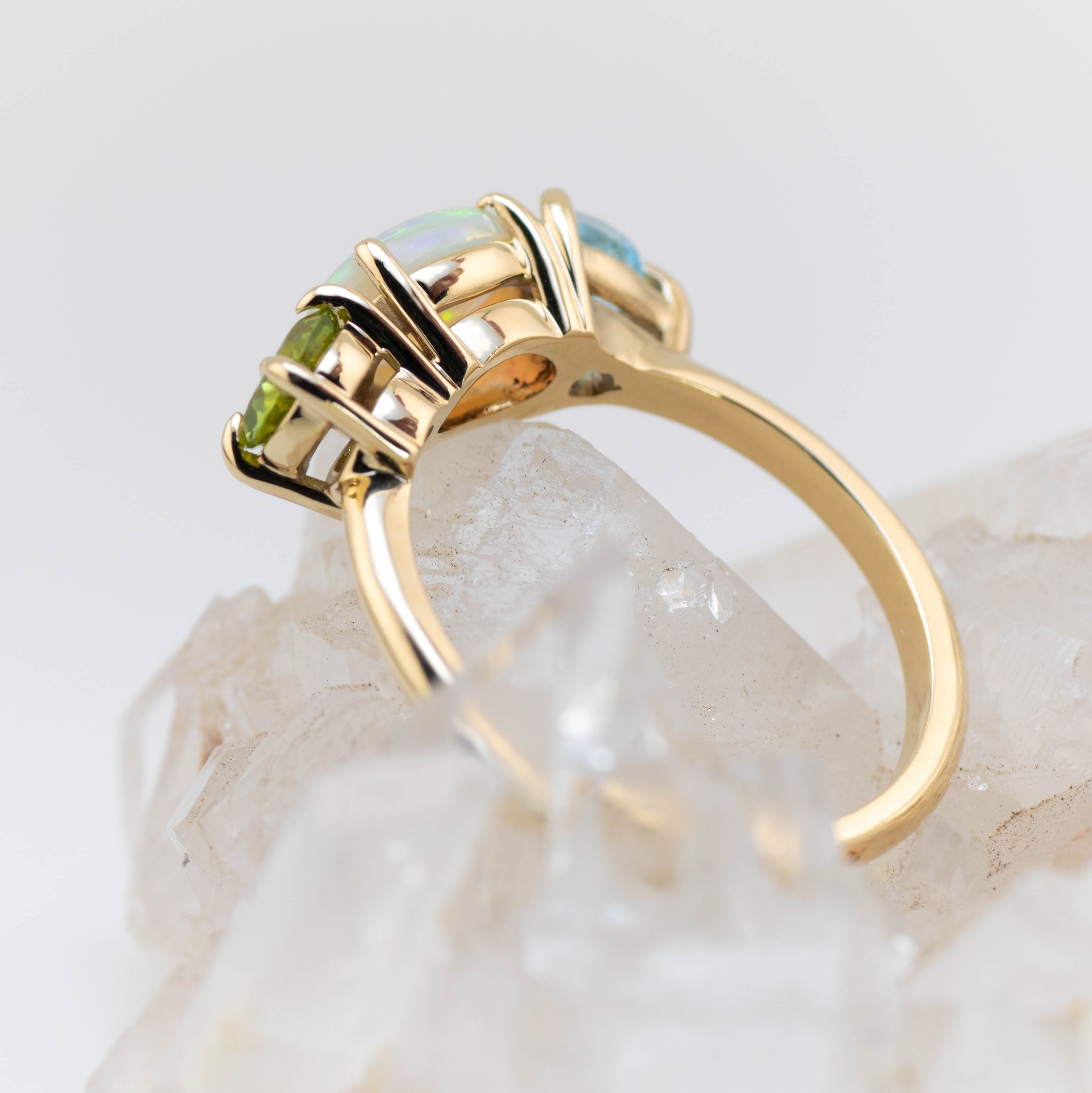 Adelaide – Opal & Gemstone Cluster Ring (in stock)