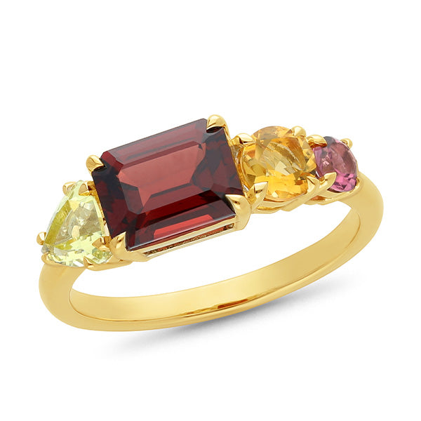 Amber – Gemstone Cluster Ring (made to order)