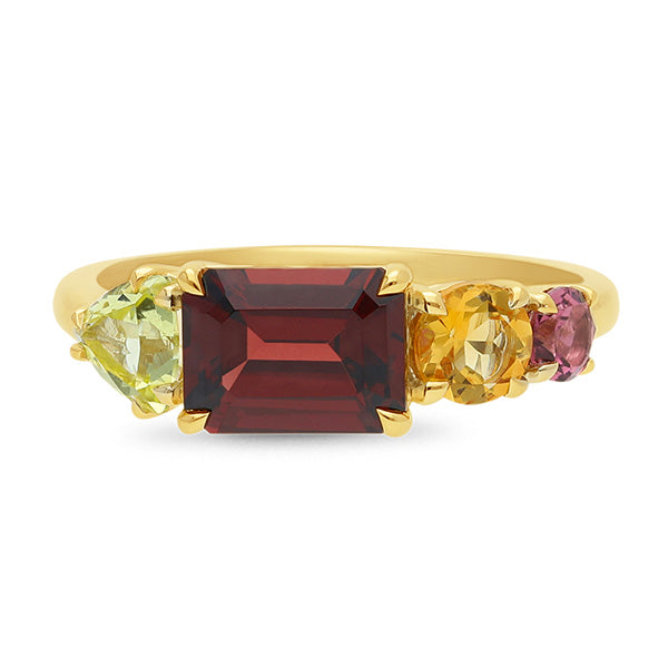 Amber – Gemstone Cluster Ring (made to order)