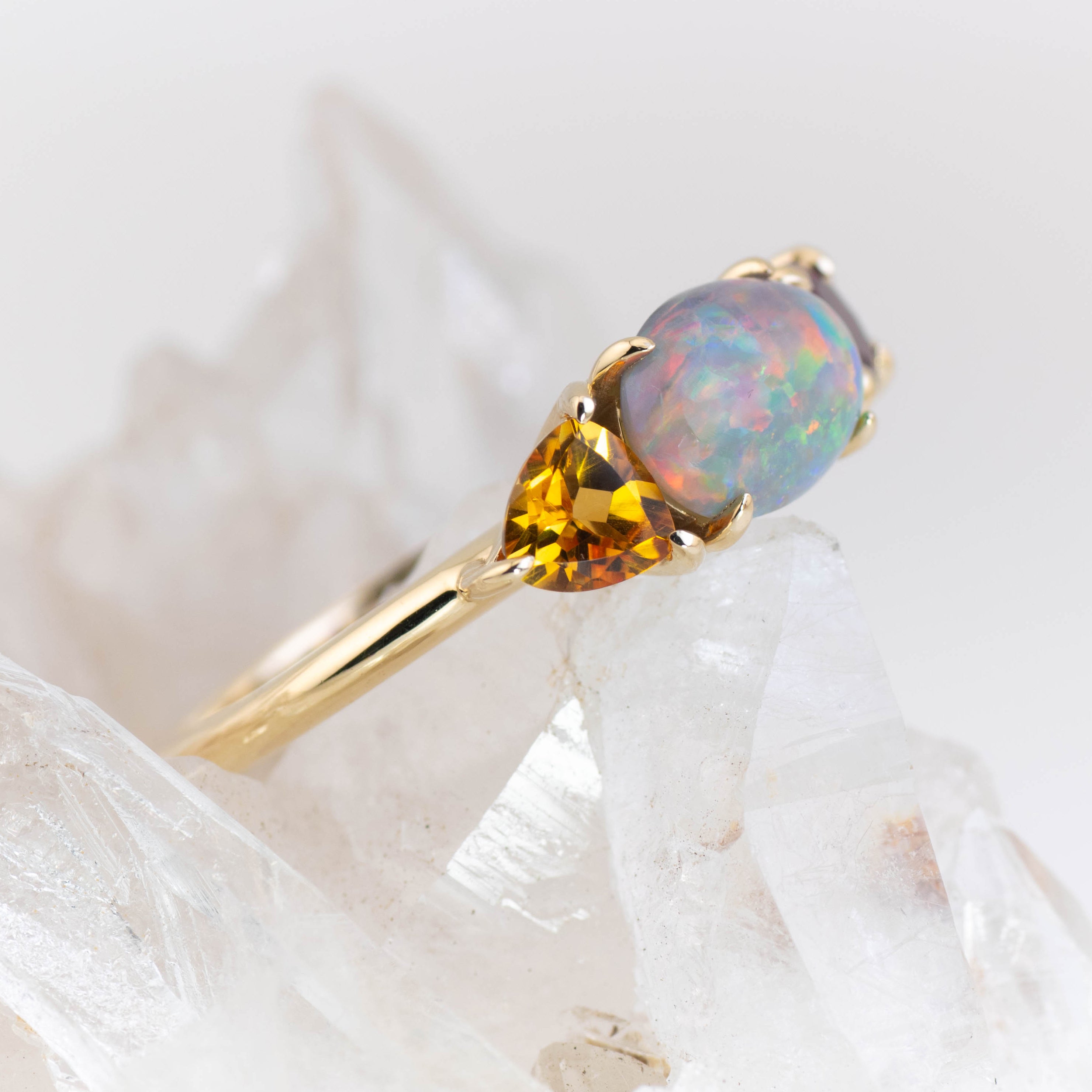 Aurora – Opal & Gemstone Cluster Ring (in stock)