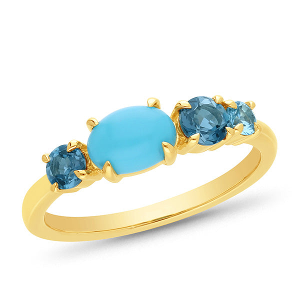 Blues – Gemstone Cluster Ring (made to order)