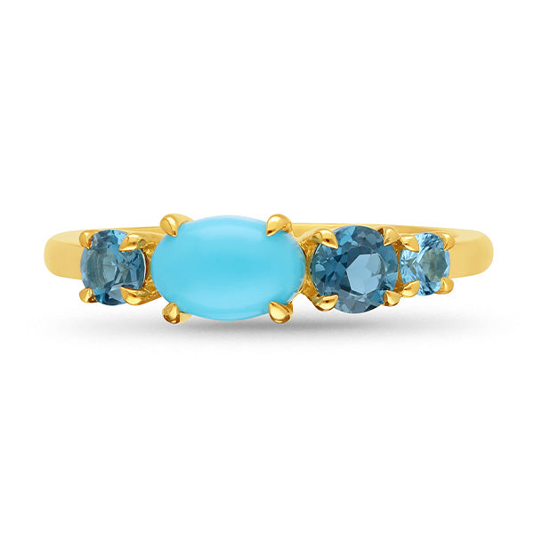 Blues – Gemstone Cluster Ring (made to order)