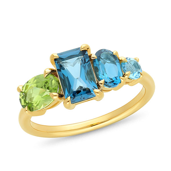 Bondi – Gemstone Cluster Ring (made to order)