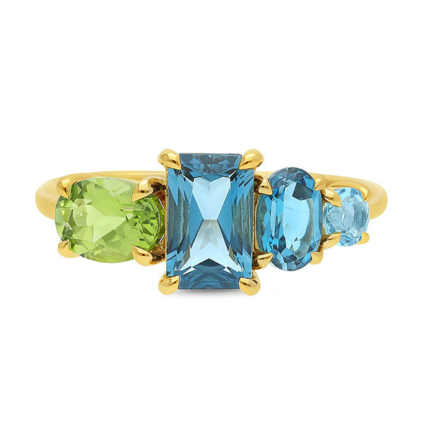 Bondi – Gemstone Cluster Ring (made to order)