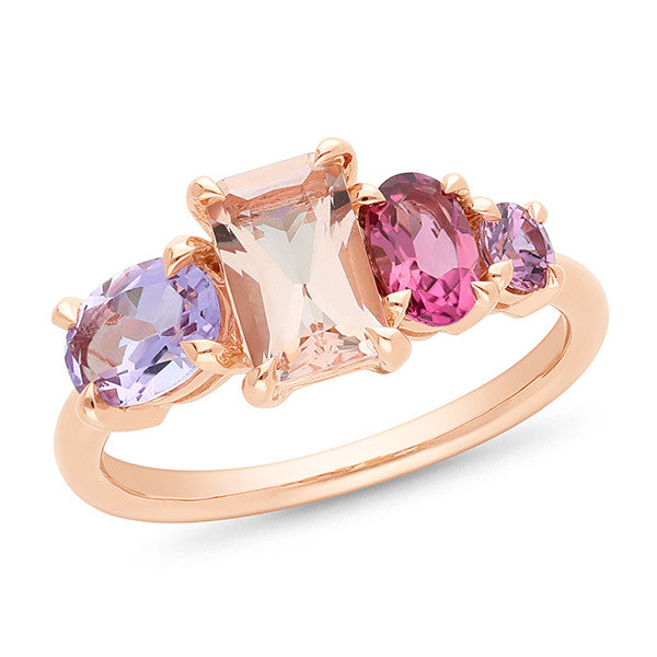 Diana – Gemstone Cluster Ring (made to order)