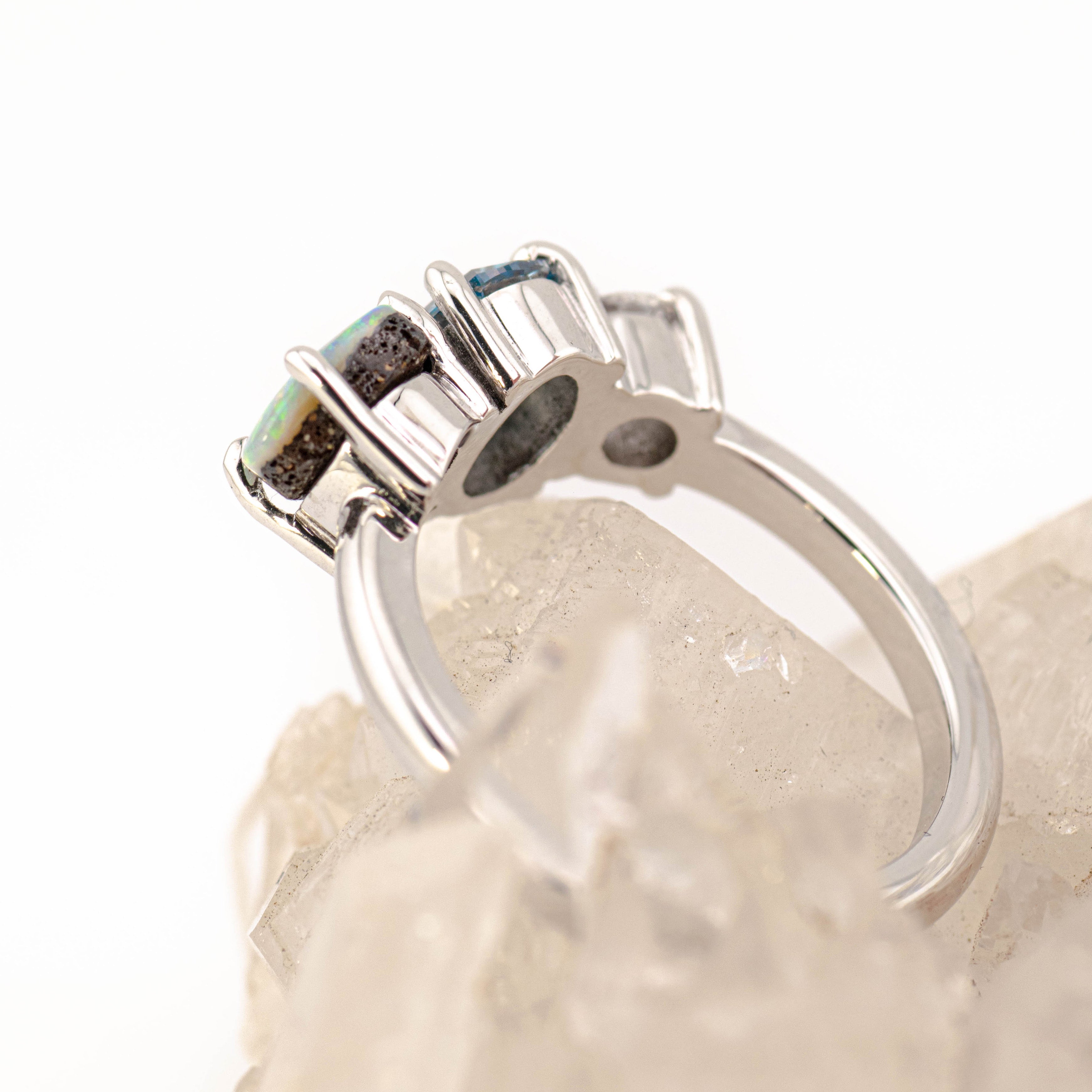 Skye – Opal & Diamond Cluster Ring (in stock)