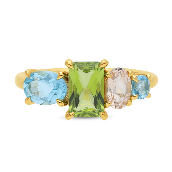 Jasmine – Gemstone Cluster Ring (made to order)