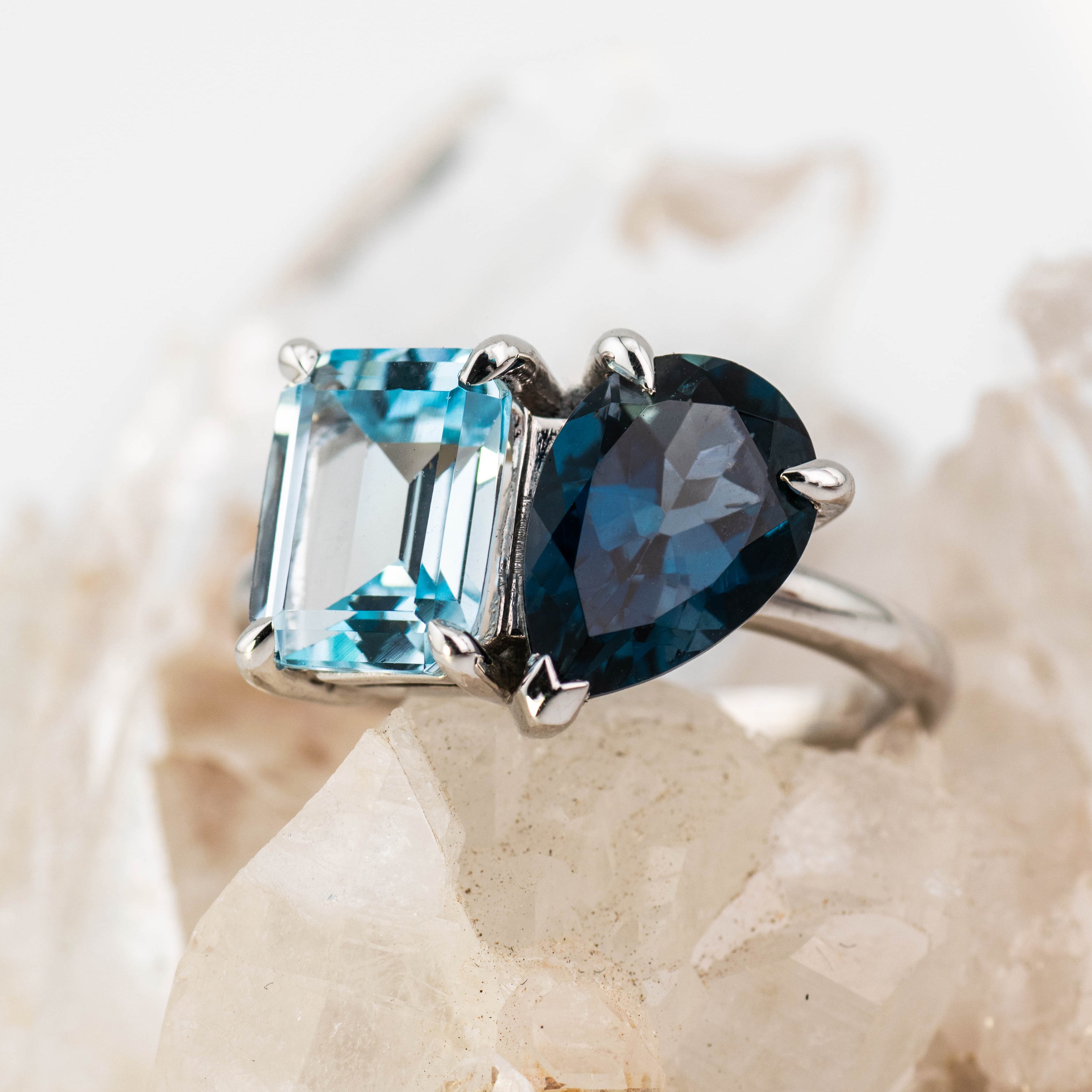 Rachel – Gemstone Toi et Moi Ring (in stock)