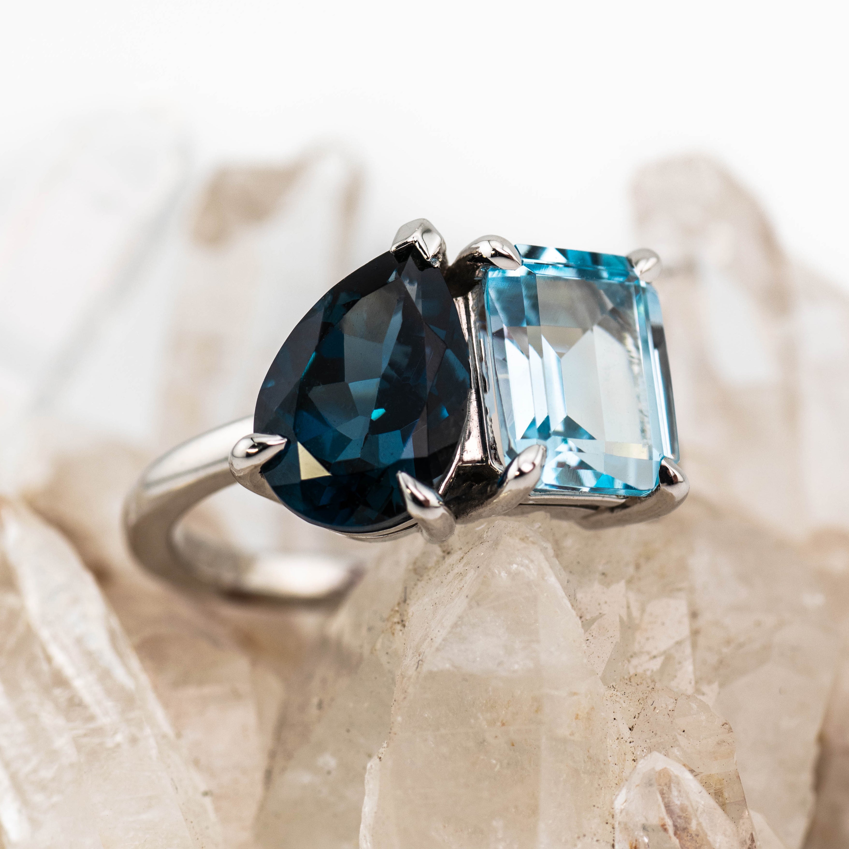 Rachel – Gemstone Toi et Moi Ring (in stock)