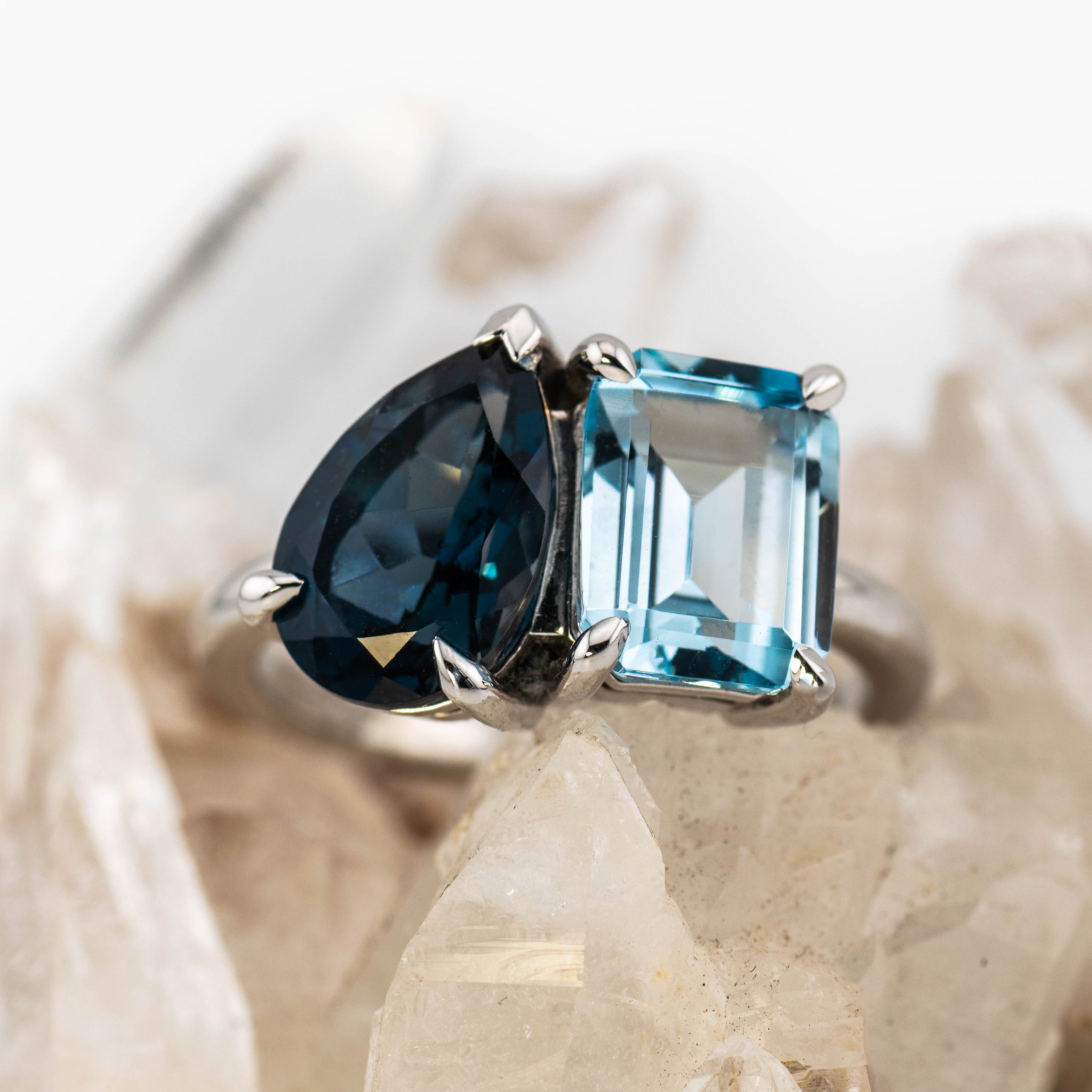 Rachel – Gemstone Toi et Moi Ring (in stock)