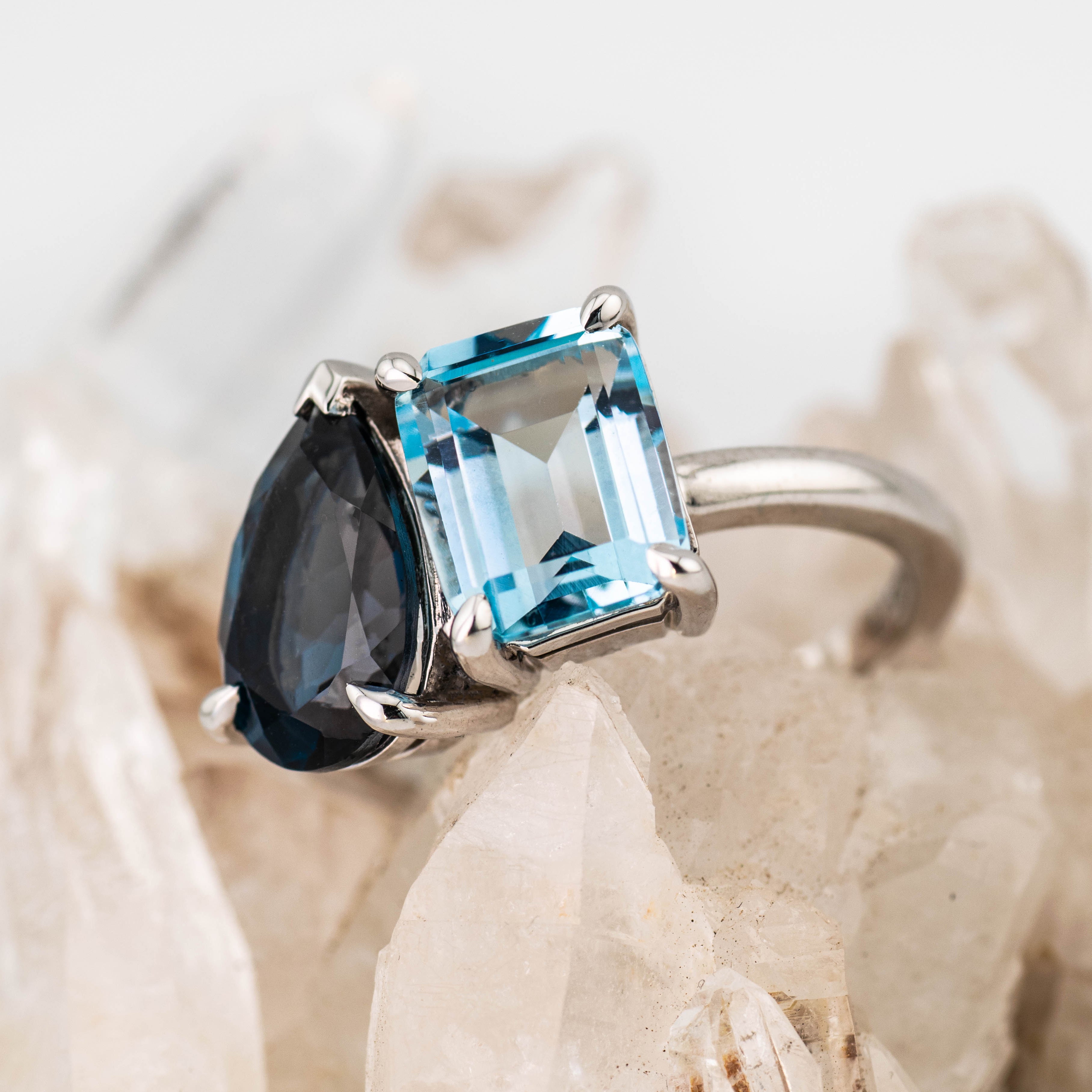 Rachel – Gemstone Toi et Moi Ring (in stock)