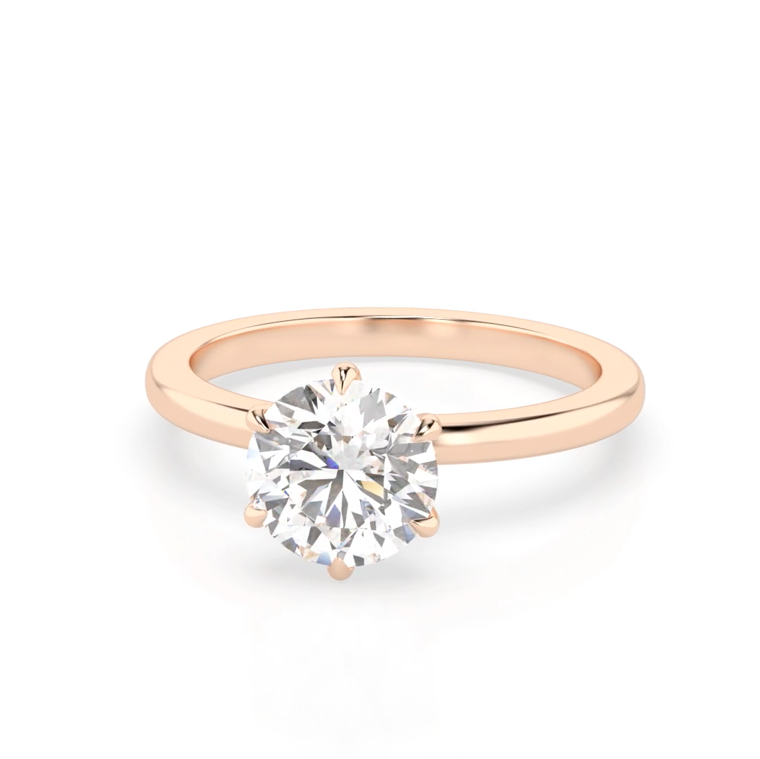 Billie 2.0 – 6 Claw 2ct Round Solitaire (Made to Order) F Colour VVS2