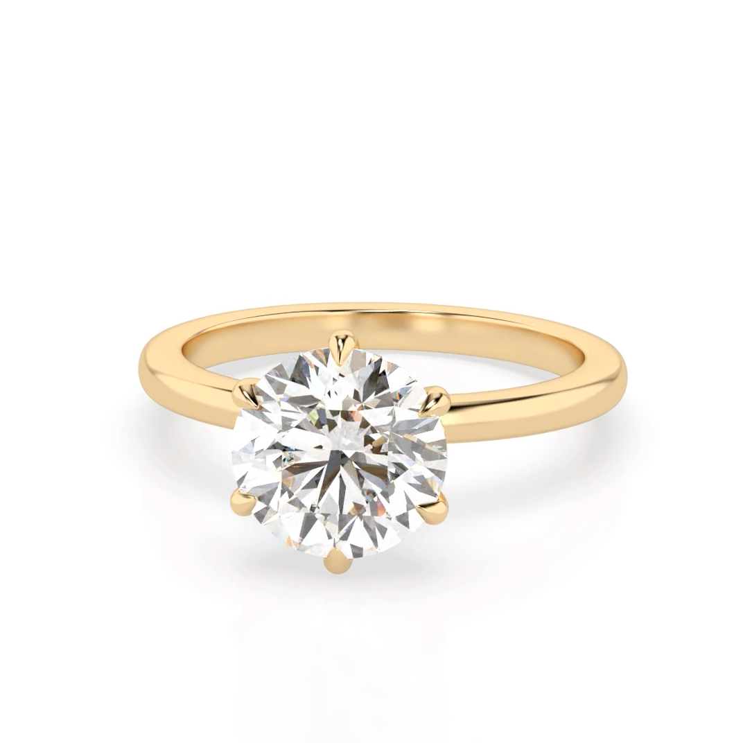 Billie 3.0 – 6 Claw 3ct Round Solitaire (Made to Order) F Colour VVS2