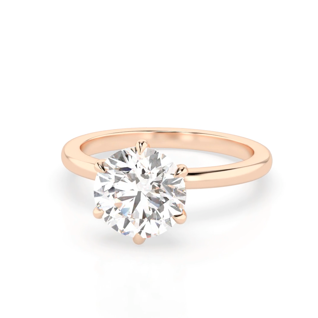 Billie 3.0 – 6 Claw 3ct Round Solitaire (Made to Order) F Colour VVS2