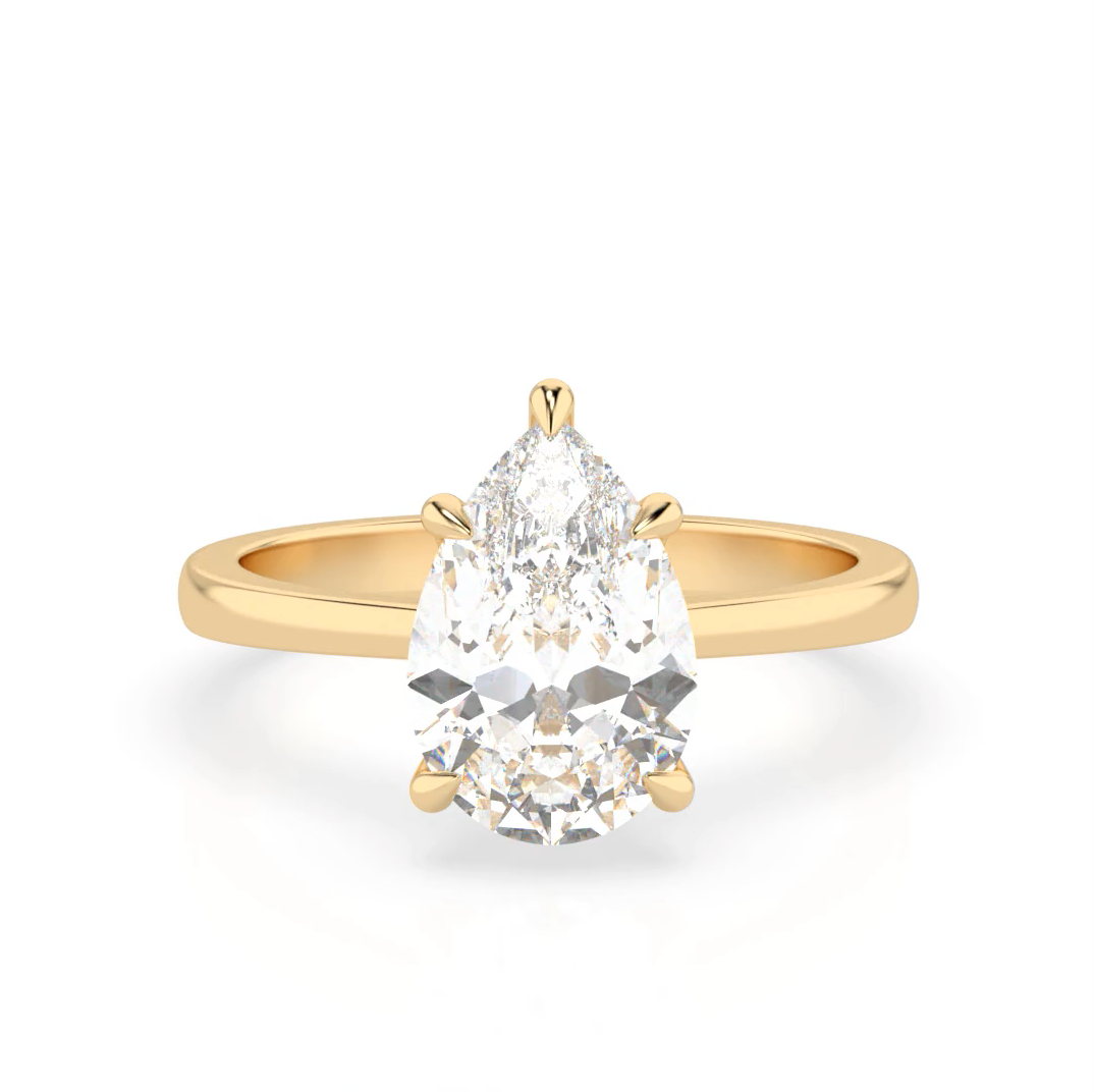 Olivia 3.0 – 5 Claw 3ct Pear Solitaire (Made to Order) F Colour VVS2