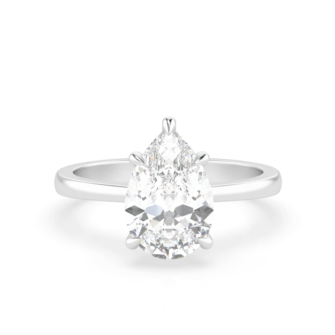 Olivia 3.0 – 5 Claw 3ct Pear Solitaire (Made to Order) F Colour VVS2