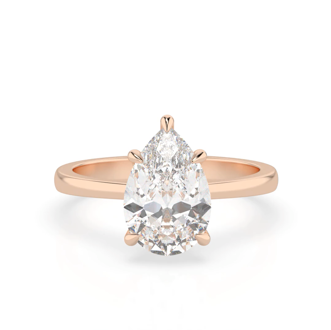 Olivia 3.0 – 5 Claw 3ct Pear Solitaire (Made to Order) F Colour VVS2