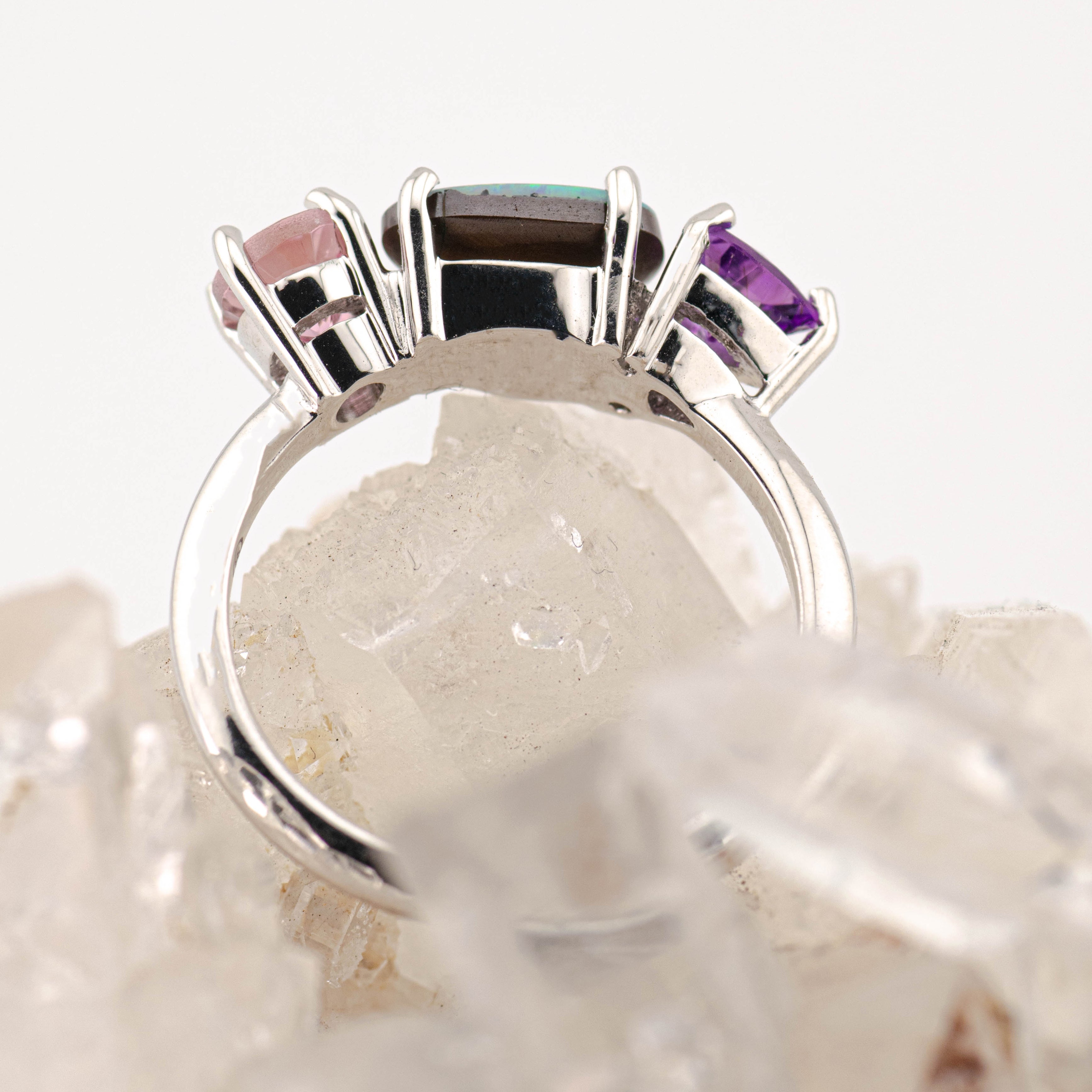 Violet – Opal & Gemstone Cluster Ring (in stock)